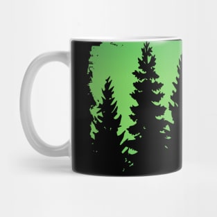 Pastel Green Forest Silhouette Mug